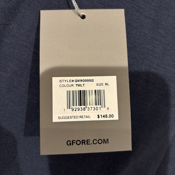 NWT G/FORE Long Sleeve Quarter Zip Mens XL Athletic Performance. Luxe  Twilight - Picture 12 of 13